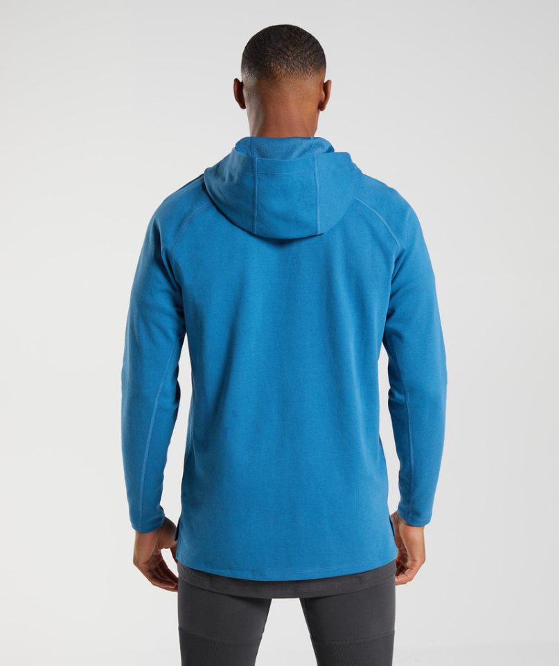 Men's Gymshark Studio Hoodie Blue | NZ 1MCHZW